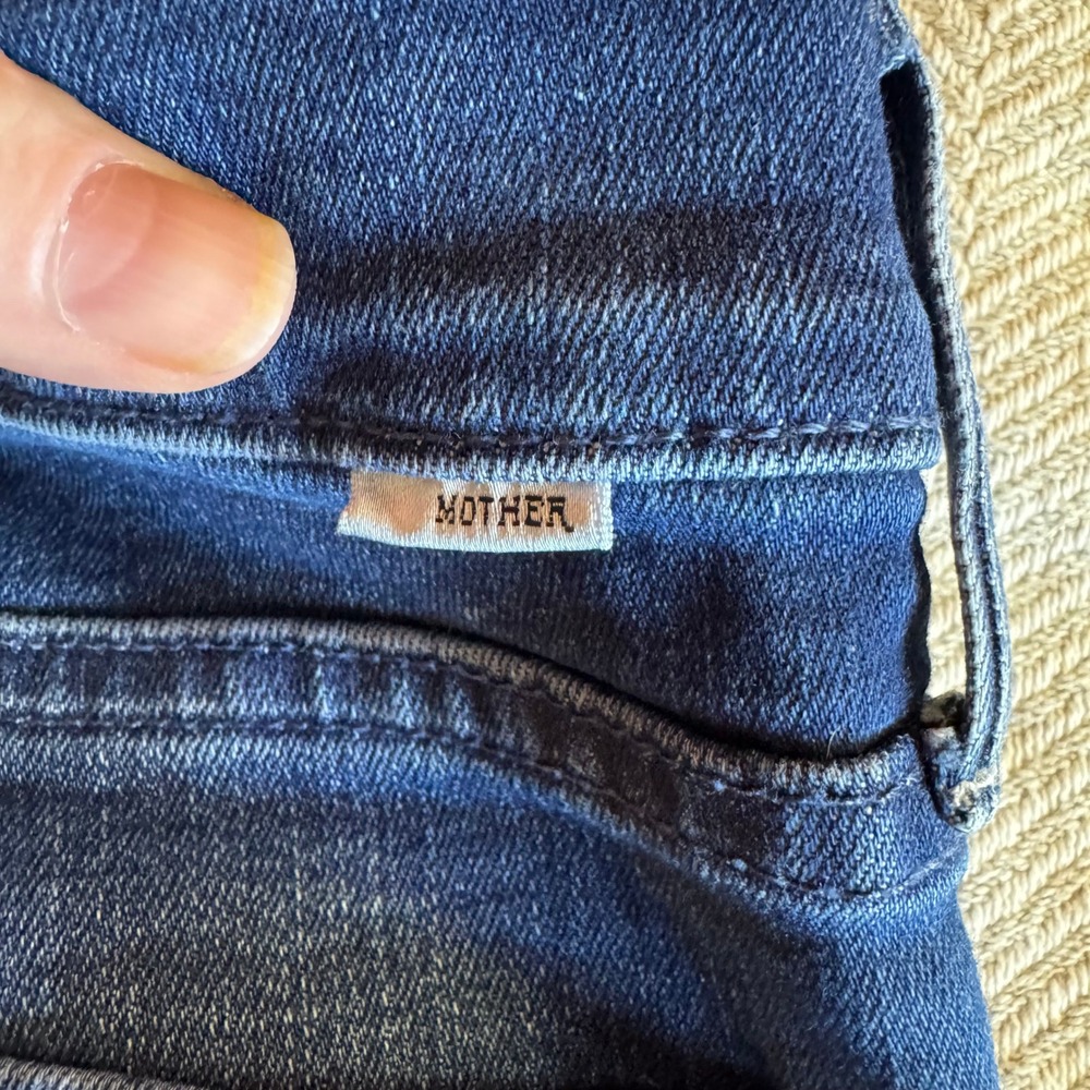 Mother The Mid Rise Dazzler Ankle Jeans Dark Wash Slim Straight Size 28 - Picture 6 of 11